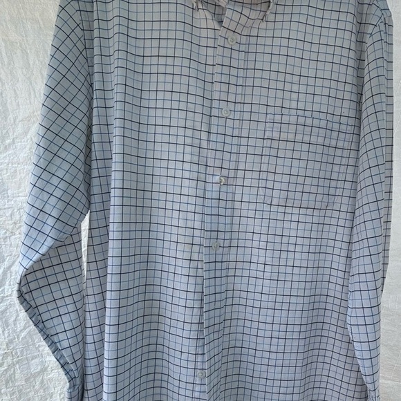 Saddlebred Blue and White Casual Button Down Shirt - Picture 3 of 8